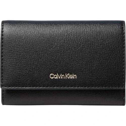 Offerta a tempo: Calvin Klein Foil Logo Trifold W/Zip Pocket Lv04F1117G, Portafogli Donna, Black (Black/Toasted Coconut), Taglia Unica - 37% da 59.90 € a 37.78 €