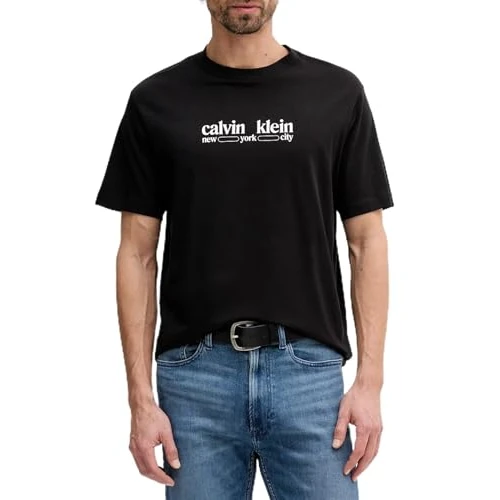 Offre limitée : Calvin Klein SS 30S WHSL CK NYC Graphic Tee LV14RE831G T-Shirt Graphique pour Homme, Noir (Noir), Taille M, Noir (Noir), M de 29.90 € à 22.87 € (24% de remise)