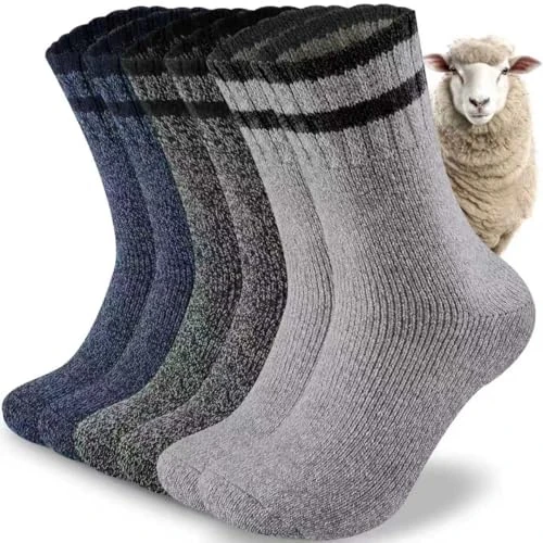 Tijdelijke aanbieding: inaWarm Warmste Sokken voor Mannen, 3 Paar Thermosokken van Wol, Ademend en Dikke Wintersokken voor Wandelen, Skiën, Thuis en Vrije Tijd van 10.99 EUR naar 10.99 EUR (korting 0%)