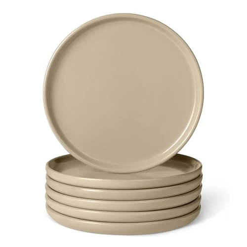 Tijdelijke aanbieding: Amazon Basics Voorgerechtborden van Geglazuurd Aardewerk, 6-delige Set, 17,0cm (6,7in), Magnetron- en Vaatwasbestendig, Linnengrijs van 19.36 € naar 19.36 € (0.00% korting)