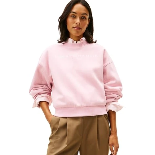 Offerta a tempo: Tommy Hilfiger Felpa da Donna con Logo Corp MDRN SWTSRT WW0WW47831, Rosa (Bonita Pink), XXS, Rosa (Bonita Pink), XXS - 45% da 99.90 € a 54.99 €