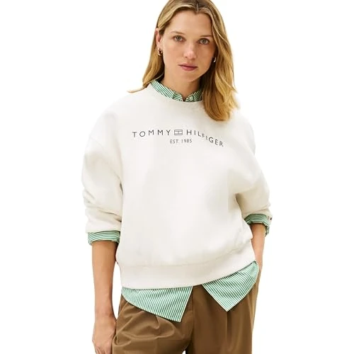 Tijdelijke aanbieding: Tommy Hilfiger Dames CORP LOGO MDRN SWTSRT WW0WW47831 Pullover Sweatshirt, WIT (Ecru Heather), XS, Wit (Ecru Heather), XS van 59.60 € naar 59.60 € (0.00% korting)