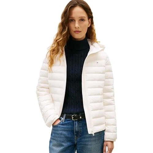 Oferta limitowana: Tommy Hilfiger Damska kurtka puchowa STRETCH NYLON LW WW0WW47753, biała (jedwab w kolorze kości słoniowej), M, Biały (jedwab z kości słoniowej), M z 607.85 zł na 607.85 zł (oszczędź 0.00%)