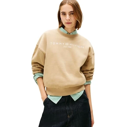 Oferta limitada: Tommy Hilfiger Corp Logo MDRN SWTSRT WW0WW47831 - Sudadera para Mujer, Color Beige (Driftwood Taupe), Talla XL, Beige (Driftwood Taupe), XL de 99.90 € a 41.93 € (ahorro 58%)