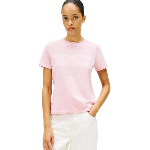 Offre limitée : Tommy Hilfiger Femmes REG Corp Logo C-NK SS WW0WW40276 Autres Hauts, Rose (Bonita Pink), M, Rose (Rose Bonita), M de 39.90 € à 31.92 € (20% de remise)