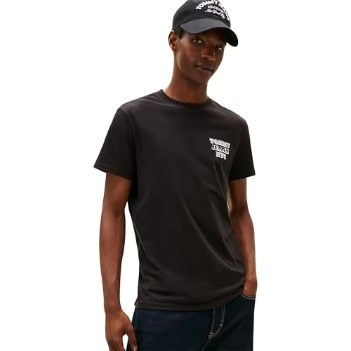 Offerta a tempo: Tommy Jeans T-Shirt da Uomo Tjm Slim Entry Bills SS Tee DM0DM22321 S/S, Nero (Nero), XL, Nero (Nero), XL - 0.00% da 18.32 € a 18.32 €