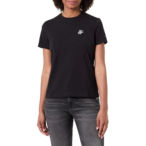 Oferta limitada: Tommy Hilfiger TH Script Reg C-Nk SS tee Ww0Ww47809 Camiseta S/S, Black (Black), 3XL Grande para Mujer de 39.90 € a 27.93 € (ahorro 30%)