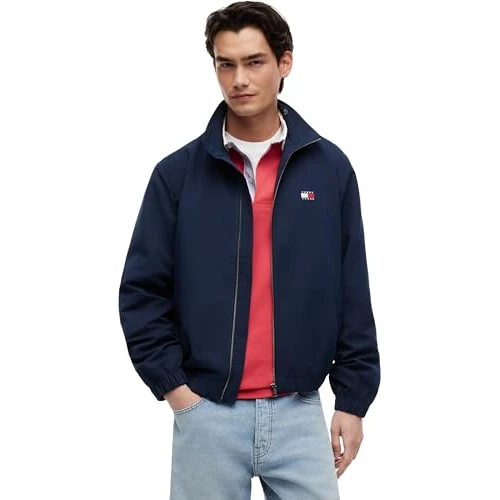 Limited-time offer: Tommy Jeans Men's TJM ESSENTIAL JACKET EXT DM0DM22720 Other Jackets, BLUE (Dark Night Navy), S from 110.00 £ to 75.74 £ (save 31%)