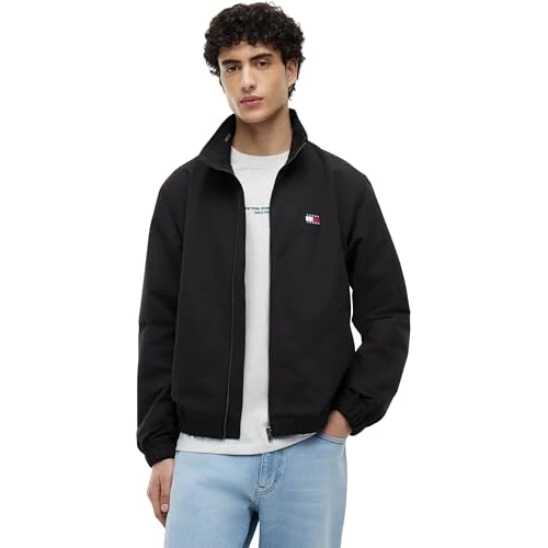 Tommy Jeans Herren TJM Essential Jacket EXT DM0DM22720 Other Jackets, Schwarz (Schwarz), S, Schwarz (Schwarz), S