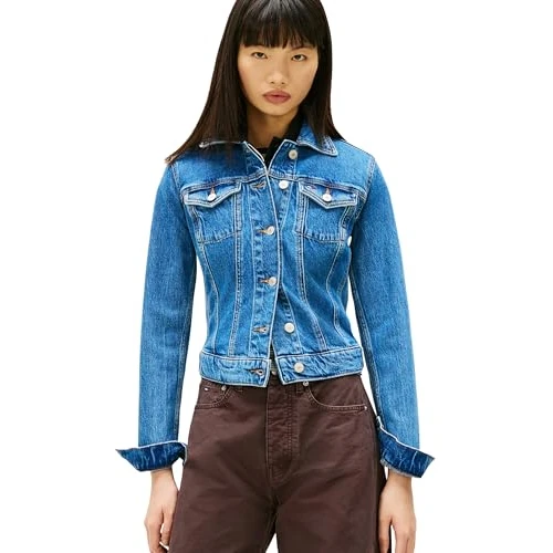 Zeitlich begrenztes Angebot: Tommy Jeans Damen VIVIANNE SKN JACKET CI8132 EXT DW0DW22489 Trucker Jacke, Denim (Denim Medium), XL, Denim (Denim Medium), XL von 99.90 € auf 66.37 € (34% Rabatt)