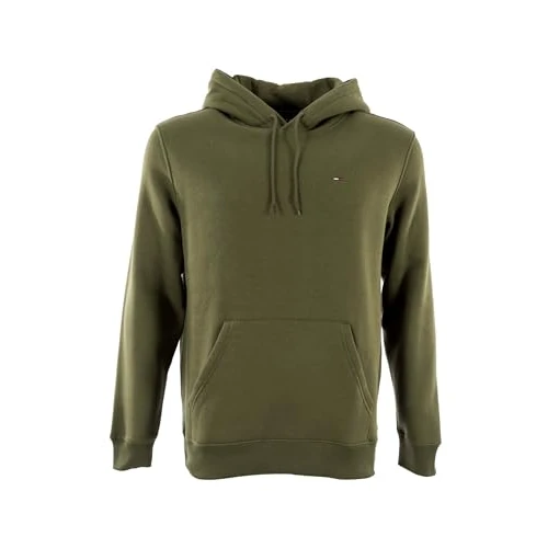 Offerta a tempo: Tommy Jeans Tjm Reg S Flag Hoodie Ext Dm0Dm20742 Felpa con Cappuccio, Green (Dark Greenery), XS Adulto - 50% da 79.90 € a 39.99 €