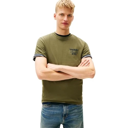Zeitlich begrenztes Angebot: Tommy Jeans Herren T-Shirt Kurzarm Slim Entry mit Rundhalsausschnitt, Grün (Dark Greenery), XL von 29.90 € auf 17.90 € (40% Rabatt)