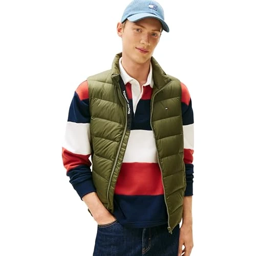 Offerta a tempo: Tommy Jeans Uomo Gilet Down Leggero, Verde (Dark Greenery), M - 65% da 159.90 € a 55.99 €