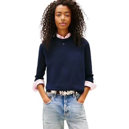 Offerta a tempo: Tommy Jeans Maglione da Donna TJW Essential Crew Ext DW0DW20159 Maglione, Blu (Dark Night Navy), 6XL, Blu (Dark Night Navy), 6XL Plus - 0% da 62.93 € a 62.93 €