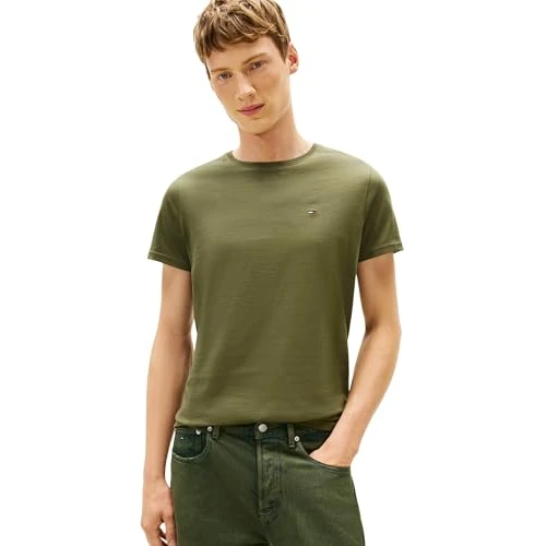 Oferta limitada: Tommy Jeans TJM XSLIM Jersey tee EXT DM0DM04411 S/S Camiseta para Hombre, Verde (Verde Oscuro), S, Verde (Verde Oscuro), S de 29.90 € a 17.95 € (ahorro 40%)