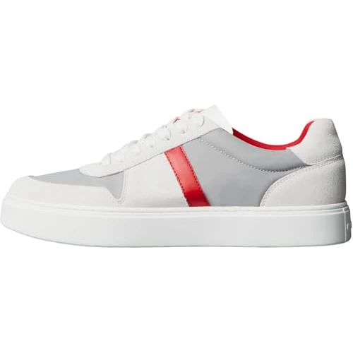 Zeitlich begrenztes Angebot: Calvin Klein Herren Cupsole Sneaker Classic Lace aus Leder, Mehrfarbig (Taupe Smog/White/Adrenaline Rush), 42 von 59.00 € auf 47.51 € (19% Rabatt)
