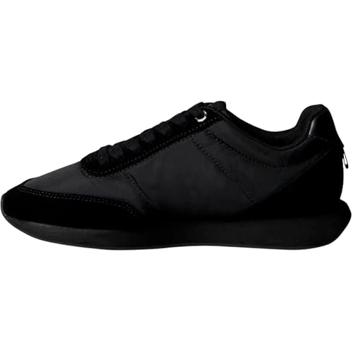 Oferta limitada: Calvin Klein Tenis Retro para Mujer con Cordones de Nailon MG Yw0yw01990, Negro Triple Negro, 39 EU de 99.90 € a 41.60 € (ahorro 58%)
