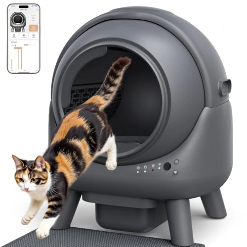 Limited-time offer: Self Cleaning Cat Litter Tray, FEELNEEDY Odor Control Cat Litter Box, APP Real-Time Monitor, 65L Automatic LitterBox for Multi-cats, Safety Sensors, with 1 Trash Bag from 299.99 GBP to 224.99 GBP (save 25%)