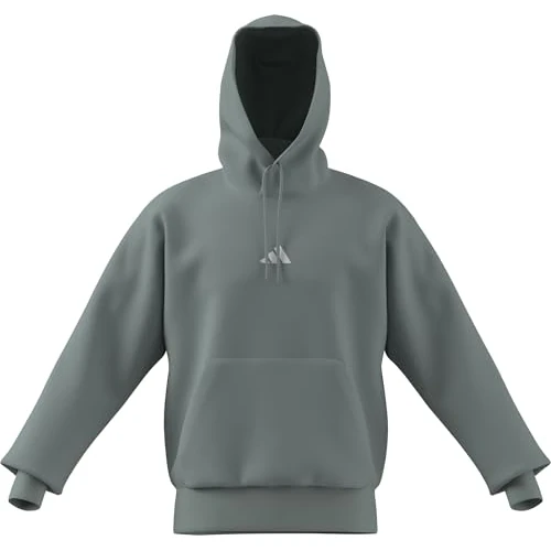 adidas Men's Essentials FEELCOZY Fleece Hoodie, Wonder Sage/White, XXL