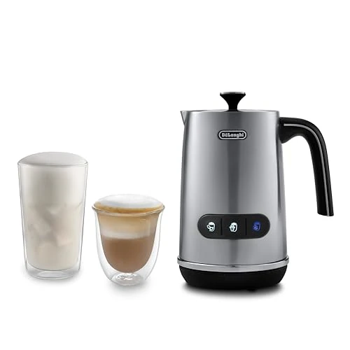 Offerta a tempo: De'Longhi LatteMix EMF3.M Montalatte Automatico per Latte Vaccino e Vegetale, Funzioni Schiuma Calda e Fredda, Coperchio Trasparente, Comandi a Tre Pulsanti, Capacità 250 ml, Metallo - 0.00% da 99.90 € a 99.90 €