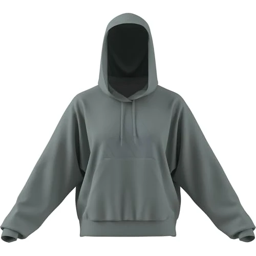 adidas Femme Essentials Big Logo French Terry Loose Hoodie, Wonder Sage, M