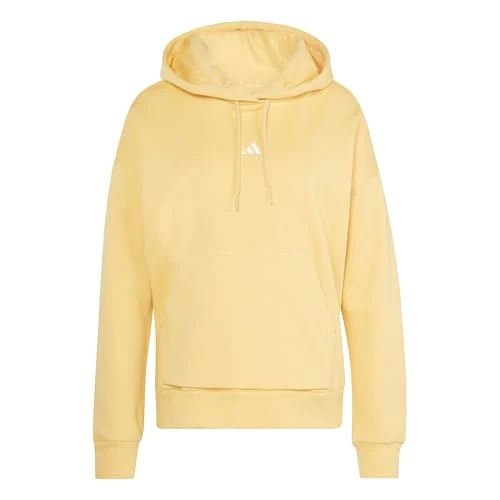 adidas dames ESSENTIALS SMALL LOGO FEEL COZY HOODIE, Semi Ice Tangerine/white, M