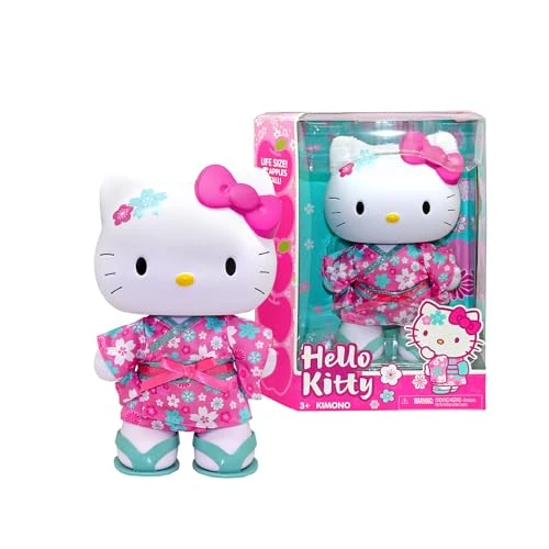 Offerta a tempo: Hello Kitty - Bambola Kimono di 33 cm, Bambola da 13" con 5 Punti di Articolazione, Indossa un Prezioso Kimono e Sandali Rimovibili, Giocattolo con Profumo di Mela, Famosa (HKTJ5000) - 26% da 33.75 € a 24.99 €