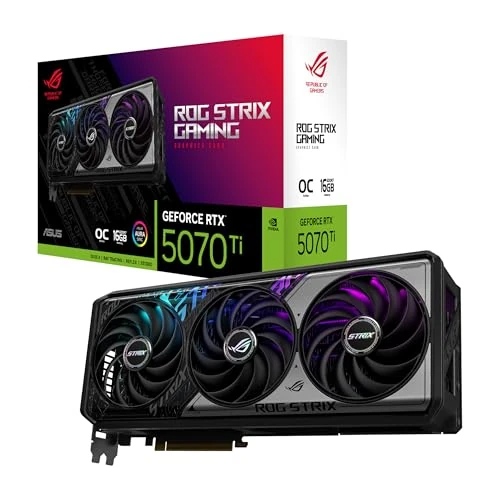 Offerta a tempo: ASUS ROG STRIX RTX5070Ti OC, Scheda Grafica 16GB GDDR7 NVIDIA GeForce, Nera - 0.00% da 1694.09 € a 1694.09 €