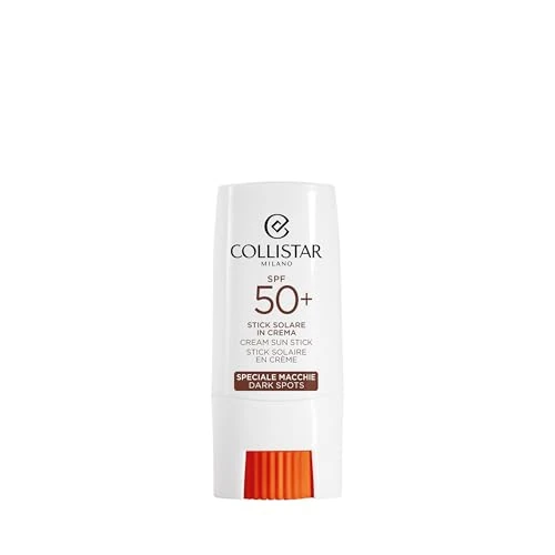 Offerta a tempo: Collistar Stick Solare Crema SPF 50+,Protezione Alta, Previene, Tratta e Corregge le Macchie, Texture Leggera, non Lascia Tracce, Adatto a Tutti i Tipi di Pelle e alle Labbra, Water resistant, 9 ml - 51% da 27.00 € a 13.20 €