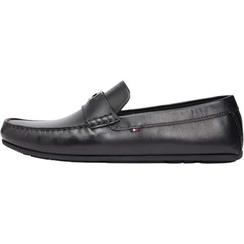 Zeitlich begrenztes Angebot: Tommy Hilfiger Herren Driver Schuh Hardware aus Leder, Schwarz (Black), 45 von 149.90 € auf 149.90 € (0.00% Rabatt)