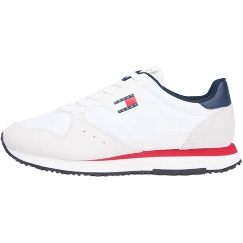 Zeitlich begrenztes Angebot: Tommy Jeans Herren TJM Eva Runner Leather Em0em01649Low Top, Blau RWB, 40 EU von 99.90 € auf 99.90 € (0.00% Rabatt)