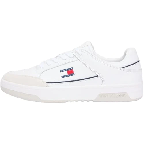Offre limitée : Tommy Jeans TJM Cupsole Leather Em0em01660, Top Bas Homme, Blanc, 40 EU, Blanc, 40 EU de 65.48 € à 65.48 € (0.00% de remise)