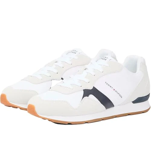Tommy Hilfiger Men Runner ICON Mix FM0FM05679 Low Top, White (White), 46