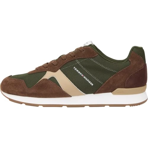 Offerta a tempo: Tommy Hilfiger Runner Uomo Icon Mix Fm0fm05679 Basso Top, Abete Artico Verde, 44 EU - 68% da 99.90 € a 32.34 €
