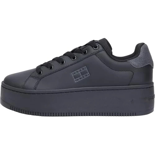 Offerta a tempo: Tommy Jeans Donna Sneakers con Suola Alta Essential Profilo Basso, Nero (Black), 37 - 44% da 109.90 € a 61.22 €