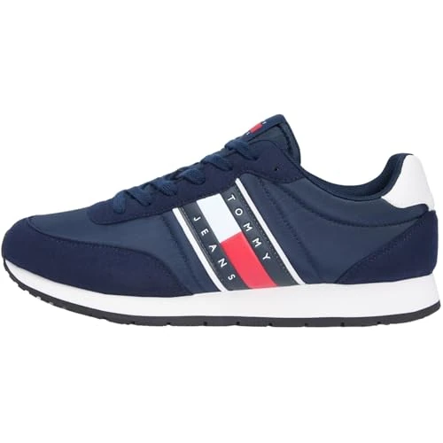 Oferta limitada: Tommy Jeans TJM Classic Runner Em0em01709 - Tenis Bajos para Hombre, Azul Dark Night Navy, 43 EU de 89.90 € a 59.80 € (ahorro 33%)