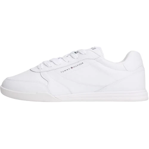 Limited-time offer: Tommy Hilfiger Men LoPro Cup Leather FM0FM05677 Low Top, White (White), 45 from 100.00 £ to 61.54 £ (save 38%)