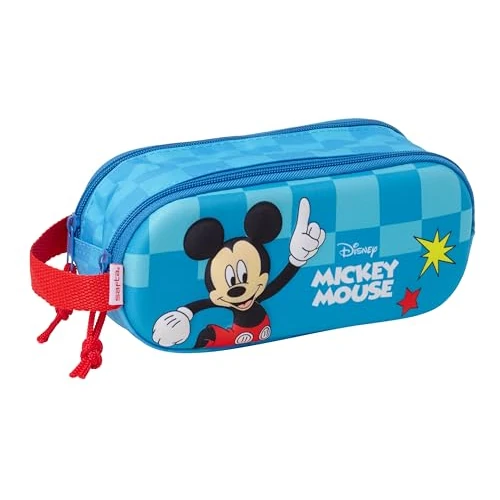 Tijdelijke aanbieding: Safta Mickey Mouse 3D-etui voor kinderen, ideaal voor kinderen op schoolleeftijd, comfortabel en veelzijdig, kwaliteit en duurzaamheid, 21 x 6 x 8 cm, Blauw, M, Casual van 9.95 € naar 9.95 € (0.00% korting)