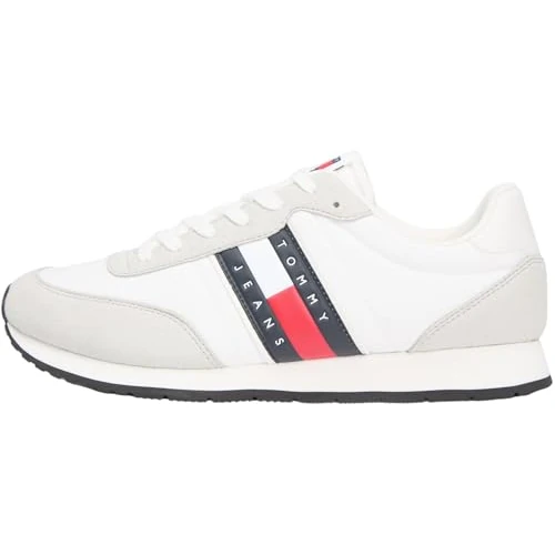 Oferta limitada: Tommy Jeans TJM Classic Runner Em0em01709 - Tenis Bajos para Hombre, Blanco Crudo, 42 EU de 75.89 € a 73.63 € (ahorro 3%)