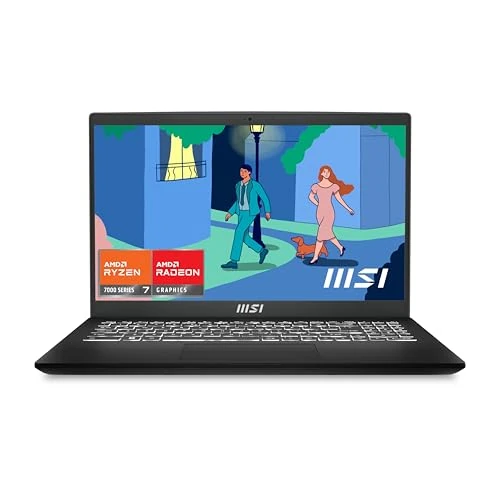 MSI Modern 15 B7M-466IT Notebook 15,6 Zoll FHD 60 Hz, AMD Ryzen 7 7730U, AMD Graphics, 512 GB SSD PCIe3, 16 GB DDR4 RAM, WiFi 6E, Win 11 Home [Layout und Garantie Italienisch]