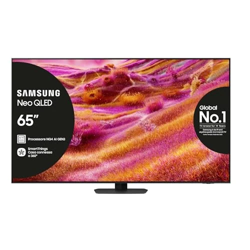 Offerta a tempo: Samsung Smart TV 65'' QE65QN94FATXZT Neo QLED 4K Mini LED, NQ4 AI Gen3 Processor, 4K AI Upscaling Pro, Glare Free, Motion Xcelerator 165Hz, Dolby Atmos & OTS+, NeoSlim Design, 2025 - 20% da 1998.00 € a 1599.00 €