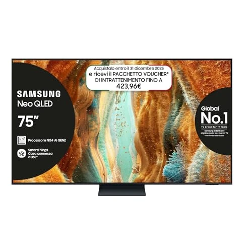 Offerta a tempo: Samsung Smart TV 75'' QE75QN74FATXZT Neo QLED 4K Mini LED, NQ4 AI Gen2 Processor — 22% da 1.799,00 € a 1.399,00 €