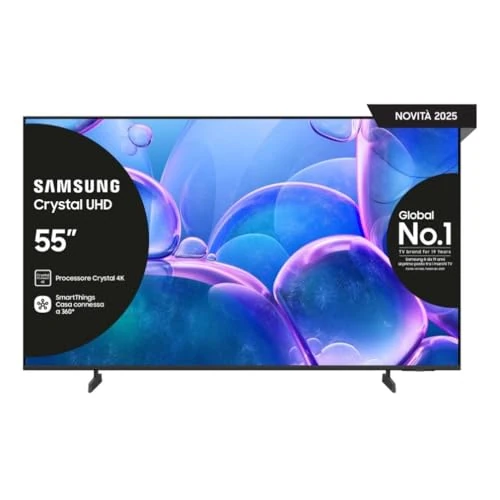 Samsung 55-calowy telewizor Crystal UHD 55U7000F 4K Smart TV, niesamowite kolory z kryształowym procesorem 4K, słuchaj wszystkich głośników z Q-Symphony, Knox Security i Gaming Hub