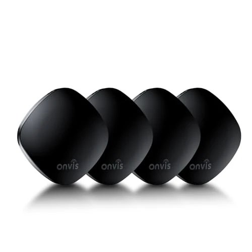 Onvis Air Tracker Tag, Smart Tag Key Finder Bluetooth KeyFinder Compatible with Apple Where is App (iOS Only), Air Key Finder for Luggage/Bags/Suitcases, IP67 Waterproof, Replaceable Battery (4)