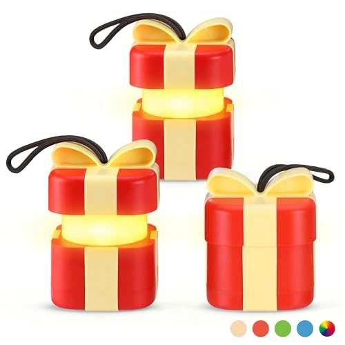 Oferta ograniczona: EverBrite Zestaw 3 szt. Lampionów w Kształcie Prezentów na Święta, Pięciokolorowe Lampki Bożonarodzeniowe do Użytku Wewnętrznego i Zewnętrznego z Uchwytem z 99.99 EUR na 99.99 EUR (znizka 0%)