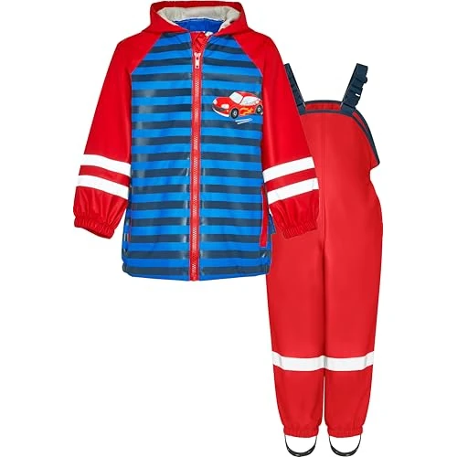 Limited-time offer: Playshoes Regen-Set Regenlatzhose Rain Suit, Racing Car, Red, 86 (Pack of 2) Unisex-Children and Youth, Red Racing Car, 86 cm from 58.00 £ to 58.00 £ (save 0.00%)