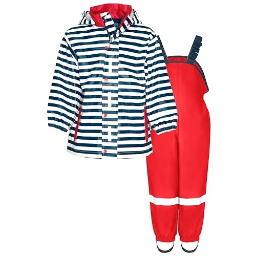 Playshoes Traje impermeable de dos piezas para barro, Marítimo Rojo, 104