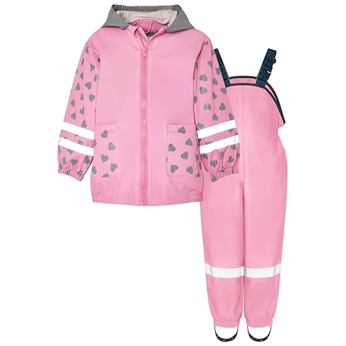 Playshoes Regen-Set Regenlatzhose - Chándal impermeable para niños y niñas, 98 (Paquete de 2), unisex, gato, 98 cm