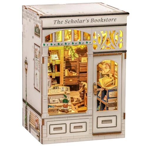 Offre limitee: Cutefun Book Nook Kit - de Construction de Maison de poupée Miniature à Faire soi-même pour Adultes, Mini Puzzle 3D en Bois avec LED, Cadeau créatif (The Scholar's Bookstore) de 36.99 EUR a 33.14 EUR (economie 10%)