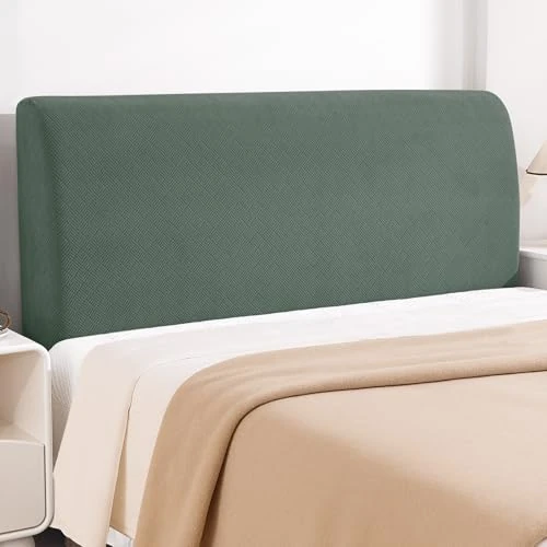 YSTELLAA Navidad Fundas Cabeceros, 150CM, Funda Cabecero Elástico, Universales Fundas para Cabeceros De Cama Antipolvo, Funda Protectora De Cabecera Modernas Lavable, Suave Y Resistente, Verde Claro